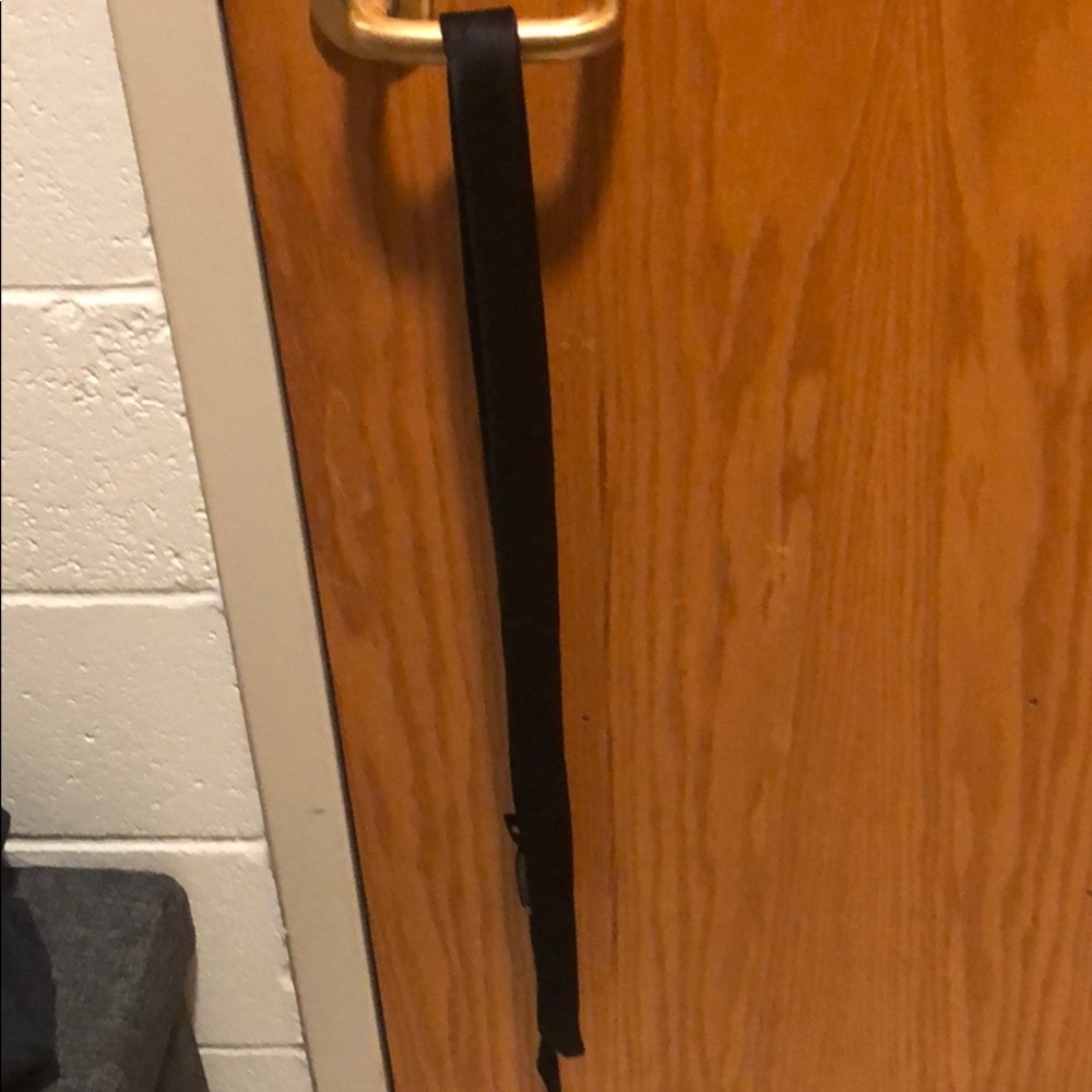 Skinny black tie 1.5 inch